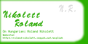 nikolett roland business card